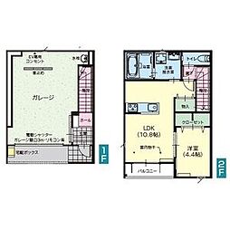 アウトリメッサ 2階1LDKの間取り