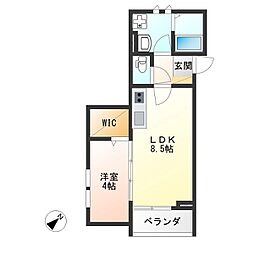 Marriott 1LDKの間取図画像