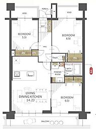 ケントパレス宮崎 3LDKの間取図画像
