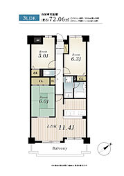 間取図画像 3LDK