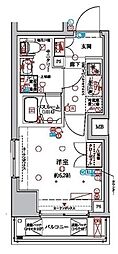 JR京浜東北・根岸線 東神奈川駅 徒歩10分の賃貸マンション 2階1Kの間取り