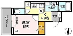 横浜市営地下鉄ブルーライン 新羽駅 徒歩7分の賃貸アパート 1階1Kの間取り