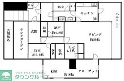 大倉山ヒルタウン4号館 3LDKの間取図画像