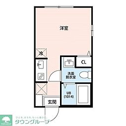 ラフィーネ三ツ沢南町 1階1Kの間取り