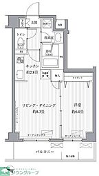 サニーリヴ北新横浜 1LDKの間取図画像