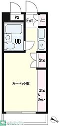 菊名センチュリー21 1Kの間取図画像