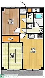 ラ・スール日吉 2DKの間取図画像