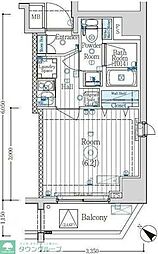 MAXIV横浜鶴見 1Kの間取図画像