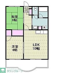 ヴィラオアシス 2LDKの間取図画像