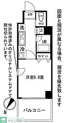ロワール横濱反町 1Kの間取図画像