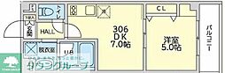 RESIDENCESAISON子安 1DKの間取図画像