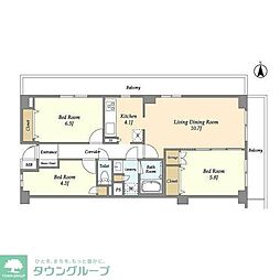 アプリーレ日吉本町 3LDKの間取図画像