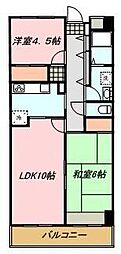 メルシーハイム・2 2LDKの間取図画像