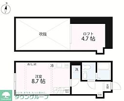 QUIET CRAB HOUSE IL MONTE(イルモン ワンルームの間取図画像