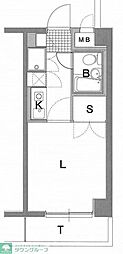 白楽六恵館 1Kの間取図画像