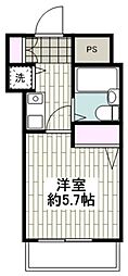 ネオマイム新子安弐番館 1Kの間取図画像