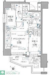 デュオステージ横濱桜木町 2DKの間取図画像