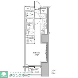 ザ・パークハビオSOHO新横浜 ワンルームの間取図画像