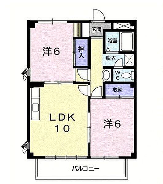 ビューハイツ坂間 204｜神奈川県横浜市青葉区梅が丘(賃貸アパート2LDK・2階・52.40㎡)の写真 その2