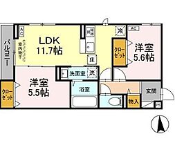 Hestia 105 ｜ 神奈川県横浜市港北区鳥山町14-1（賃貸アパート2LDK・1階・54.49㎡） その2