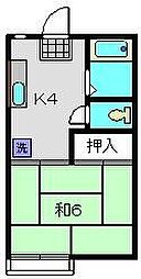 パームコート 1Kの間取図画像