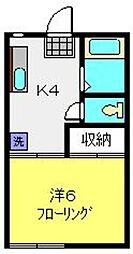 パームコート 1Kの間取図画像