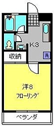 サンブレス 1Kの間取図画像