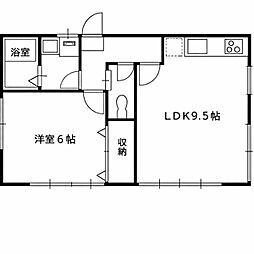ABCハイツ 1LDKの間取図画像