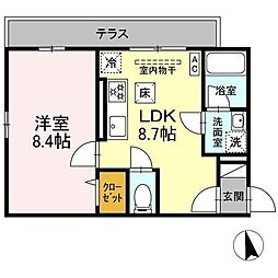 Maestro (マエストロ) 1LDKの間取図画像