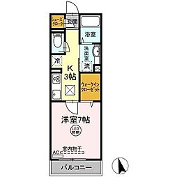 エタンセル 1LDKの間取図画像