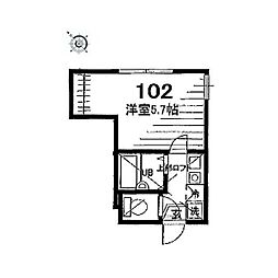 リーベルポートヨコハマヤマテ3 1Kの間取図画像