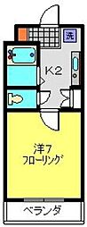ユキハウス 1Kの間取図画像
