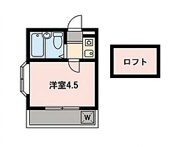 スターホームズ峰岡 1Kの間取図画像