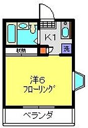 ファミール和田 1Kの間取図画像