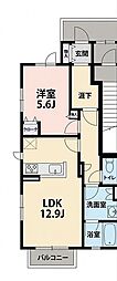 セレソン 1LDKの間取図画像