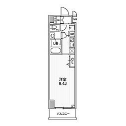 ALTERNA横濱阪東橋 1Kの間取図画像