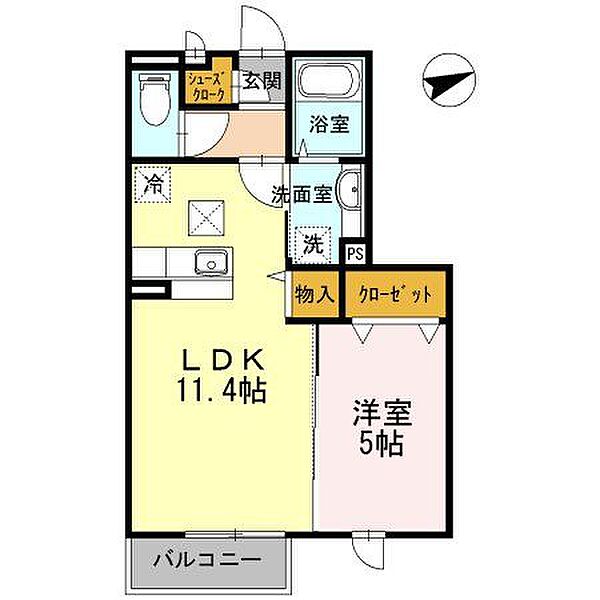 ウエストバード 103｜神奈川県横浜市中区西之谷町(賃貸アパート1LDK・1階・40.18㎡)の写真 その2