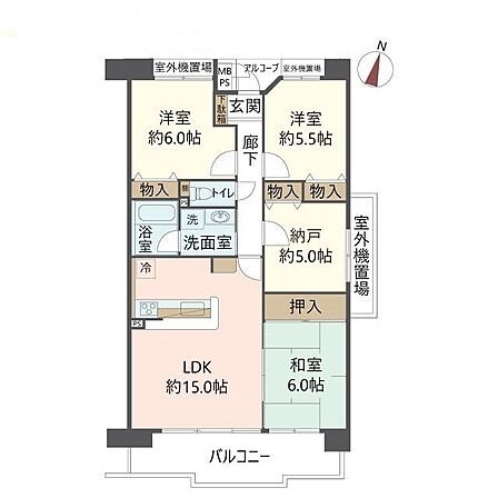 3SLDK 間取り