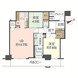 神戸ハーバータワー 2LDKの間取図画像