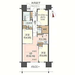 ジオ明石本町 2SLDKの間取図画像