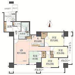 福島ガーデンズタワー 4LDKの間取図画像