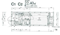 グランヴァン新宿柏木 1Kの間取図画像
