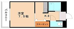 ピュアシティ小倉 1Kの間取図画像