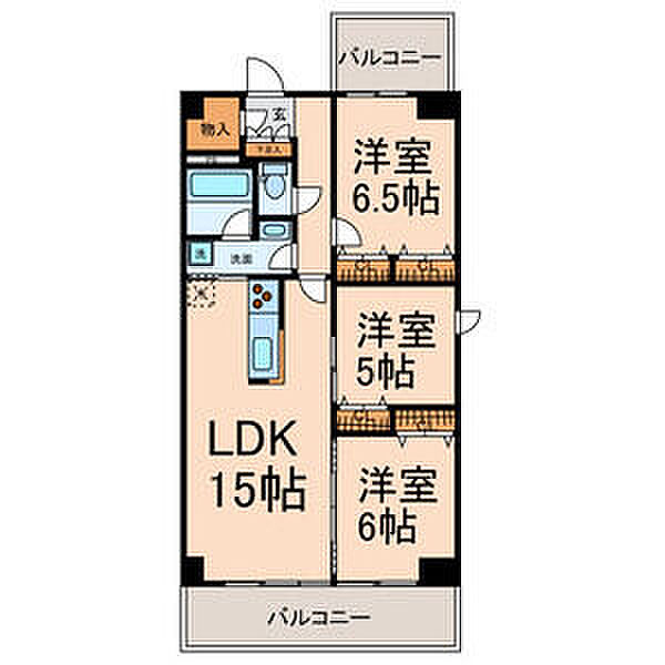 The　West　Oak 401｜愛知県名古屋市名東区代万町３丁目(賃貸マンション3LDK・4階・70.87㎡)の写真 その2