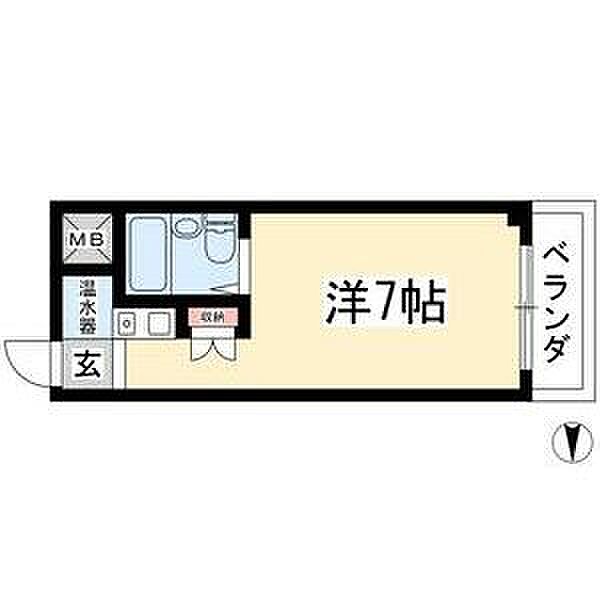 サンシティ八剣II 401｜愛知県名古屋市守山区八剣２丁目(賃貸マンション1R・4階・17.92㎡)の写真 その2