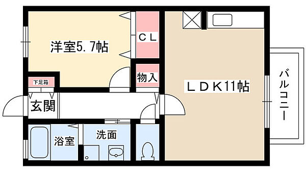 ドミールII 105｜愛知県長久手市坊の後(賃貸アパート1LDK・1階・41.29㎡)の写真 その2