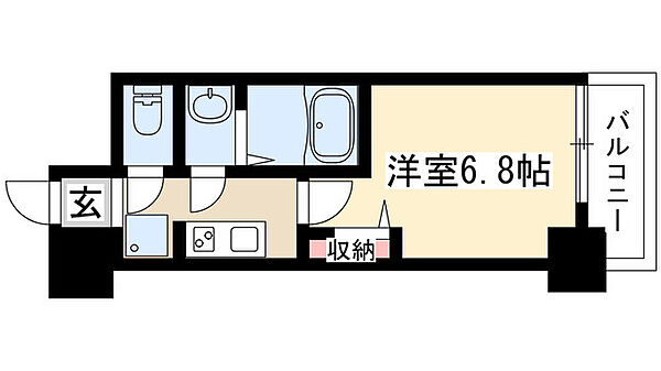 プレサンス千種アイル 903｜愛知県名古屋市千種区内山３丁目(賃貸マンション1K・9階・23.25㎡)の写真 その2