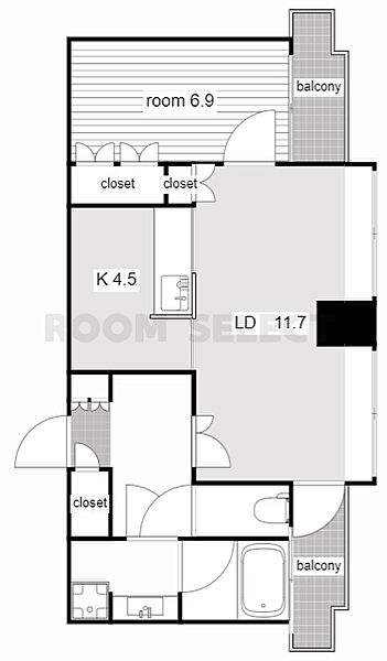 千種タワーヒルズ 1202｜愛知県名古屋市千種区千種２丁目(賃貸マンション1LDK・12階・57.01㎡)の写真 その2