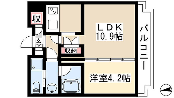 千種タワーヒルズ 1012｜愛知県名古屋市千種区千種２丁目(賃貸マンション1LDK・10階・37.18㎡)の写真 その2