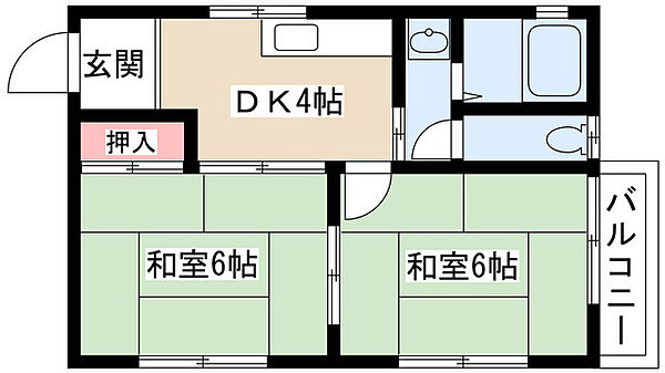 ムーニー若原 202｜愛知県名古屋市名東区社口２丁目(賃貸アパート2DK・2階・36.00㎡)の写真 その2